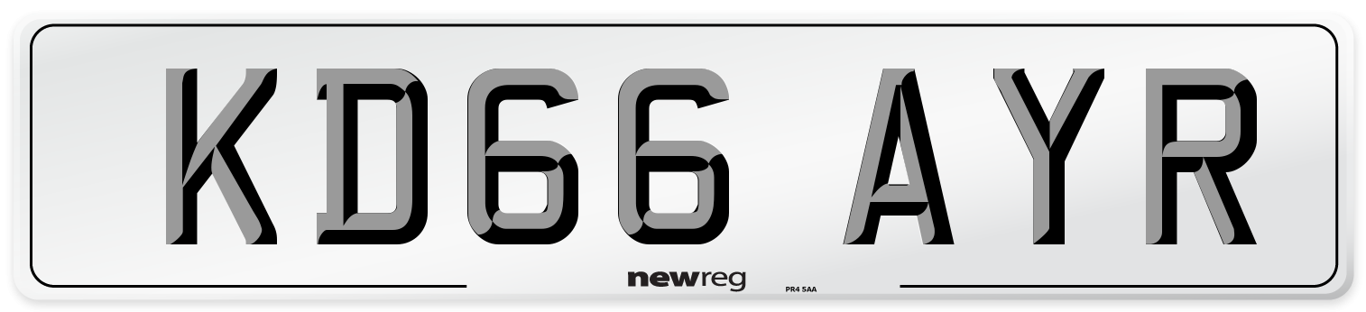 KD66 AYR Number Plate from New Reg